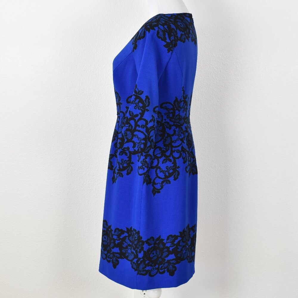 Adrianna Papell Scroll Lace Sheath Dress - 8P - Picture 4 of 8